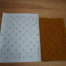 Sashiko Inspired Mending Seven Treasures Stick and Stitch Pattern