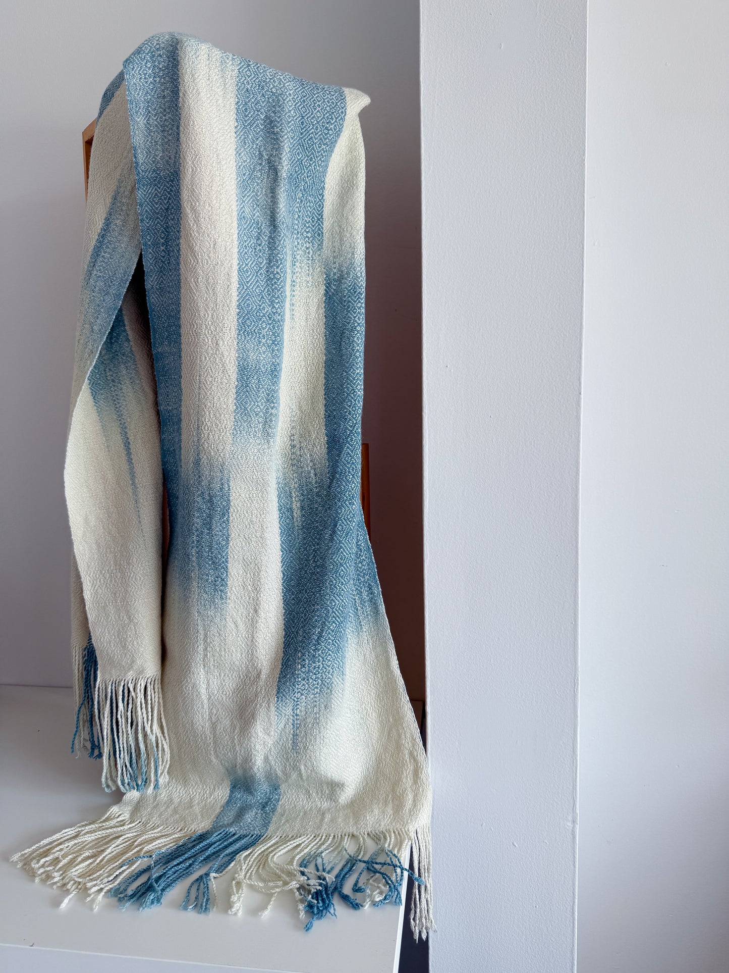 Hand Woven Shawl from our 2024 indigo harvest