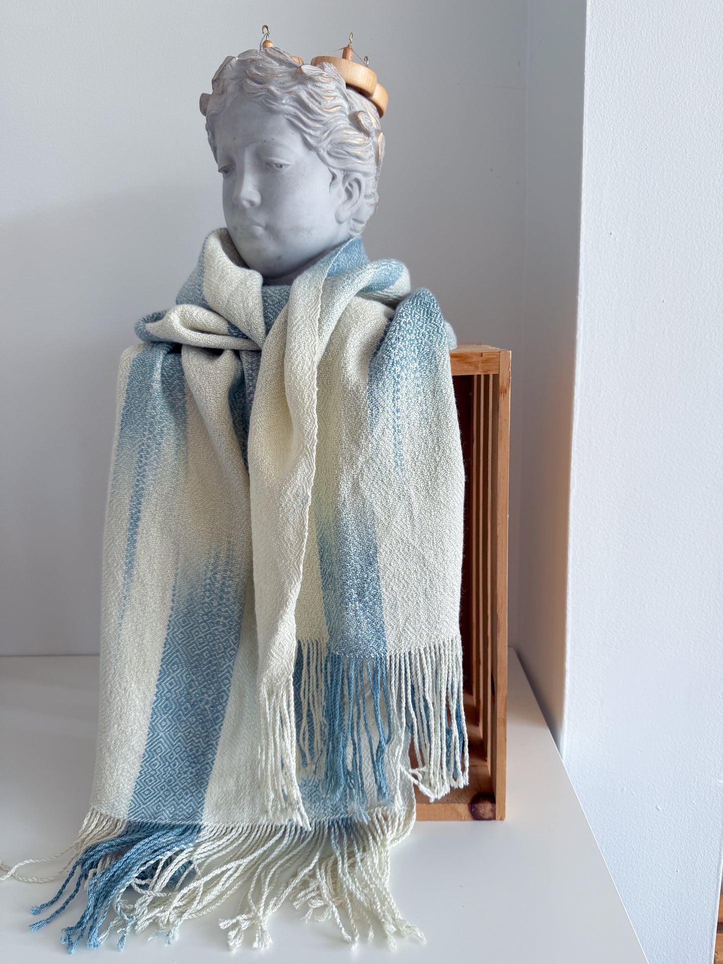 Hand Woven Shawl from our 2024 indigo harvest