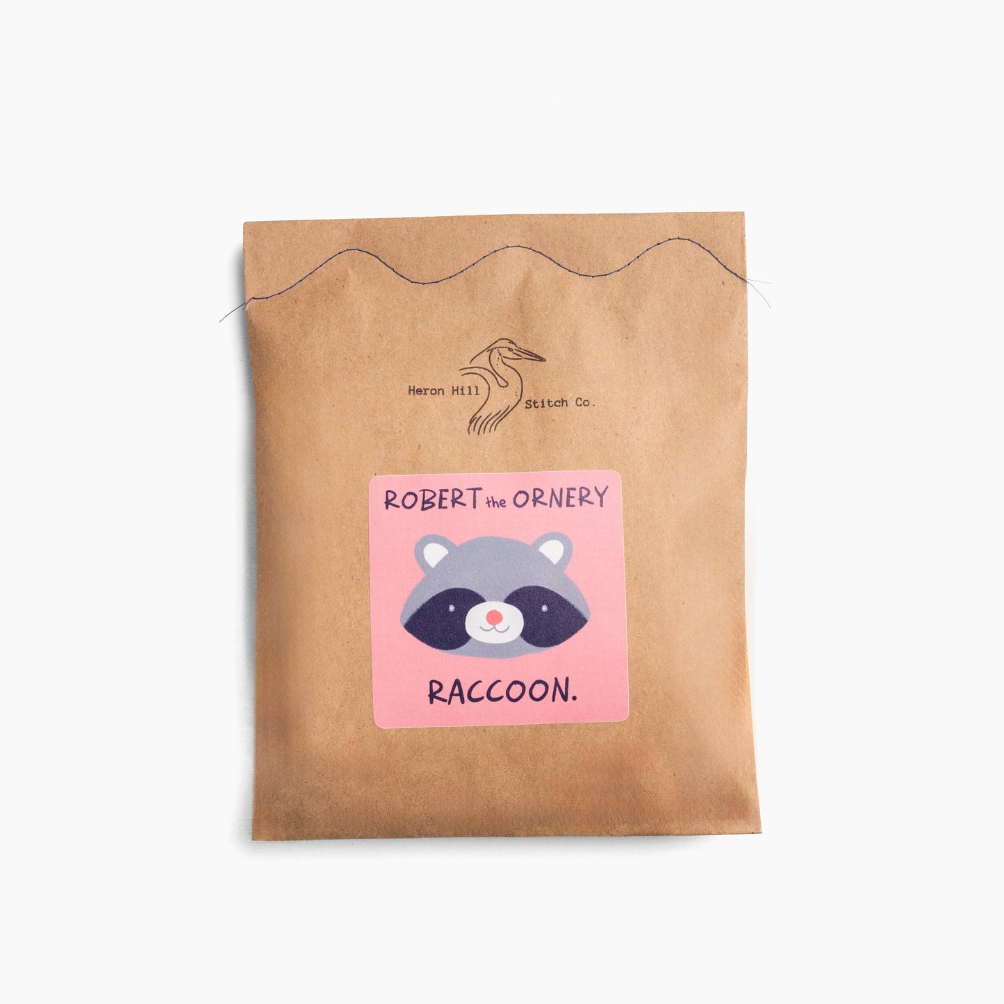 Heron Hill Stitch Co - Robert the Ornery Raccoon Craft Kit