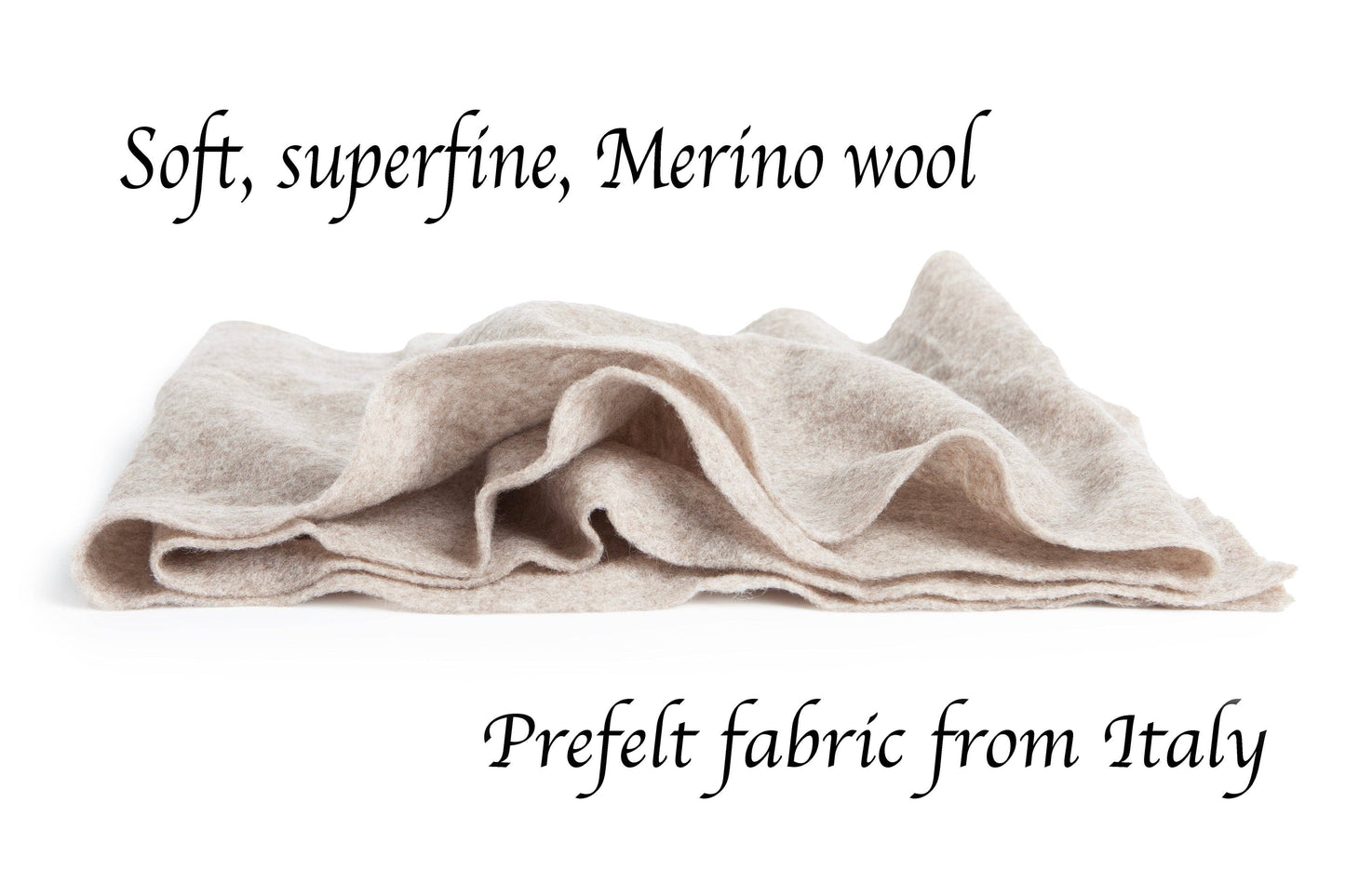 Pure Merino Wool, Extra Fine Pre Felt Fabric Un-dyed, Natural Brown Color