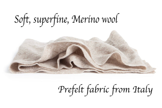 Pure Merino Wool, Extra Fine Pre Felt Fabric Un-dyed, Natural Brown Color