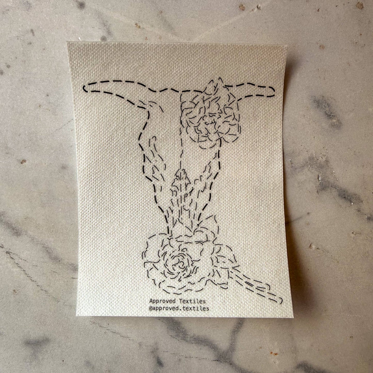 Approved Textiles - Georgia O'Keeffe Florals Mending + Embellishment Transfer