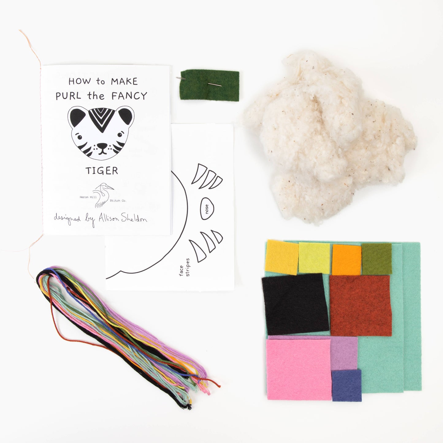 Heron Hill Stitch Co - Purl the Fancy Tiger Craft Kit