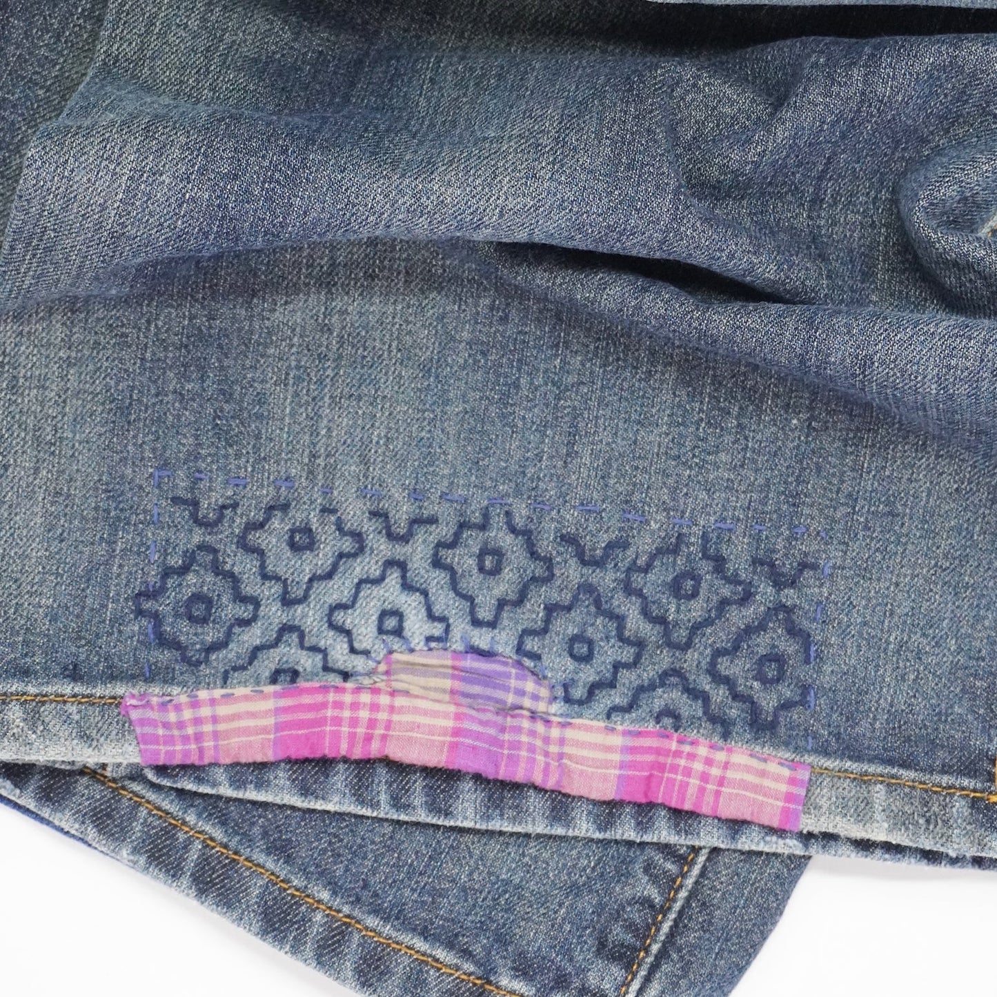 Sashiko Inspired Mending Stick and Stitch Patterns- Starter Pack