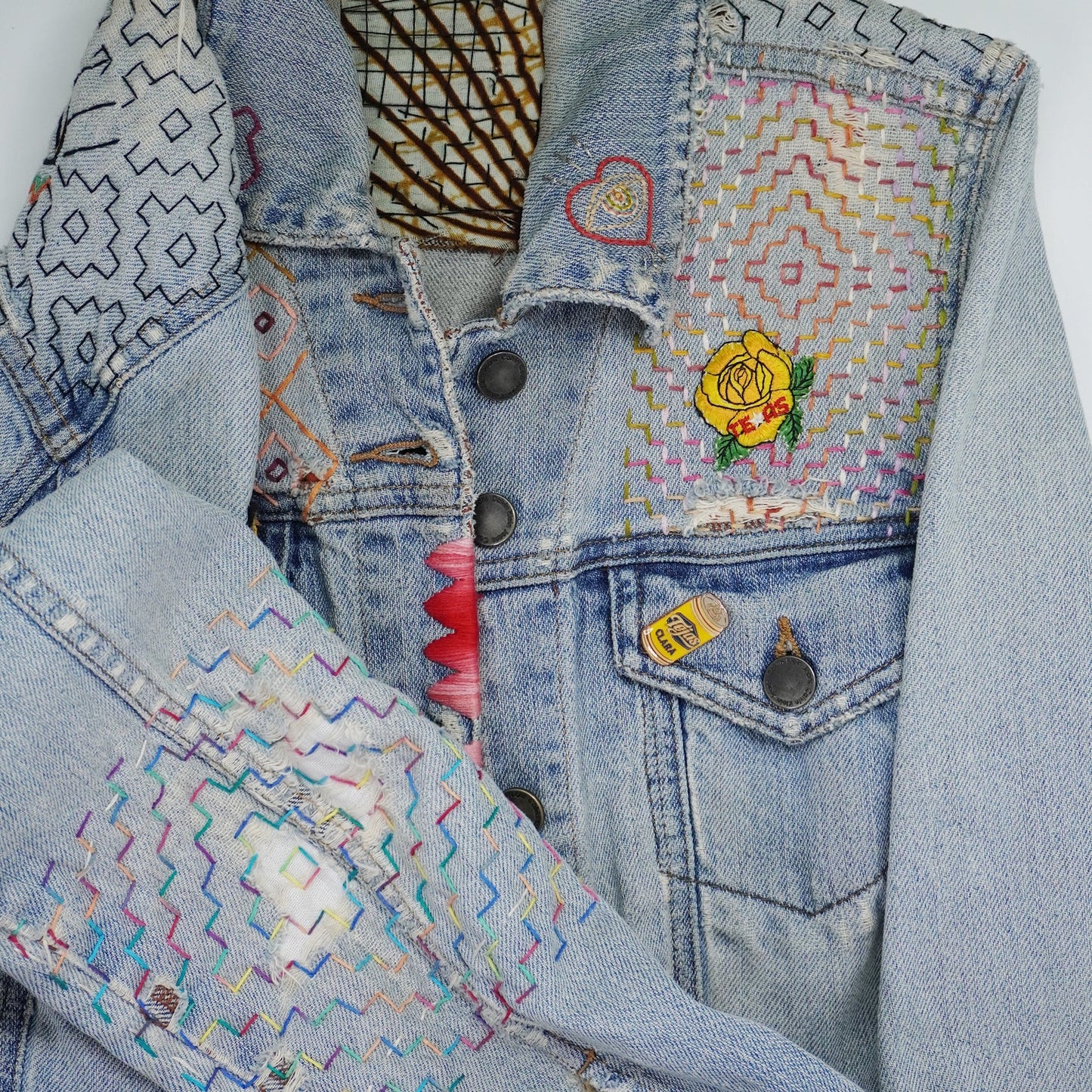 Sashiko Inspired Mending Stick and Stitch Patterns- Starter Pack