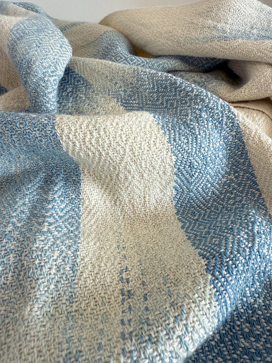Hand Woven Shawl from our 2024 indigo harvest