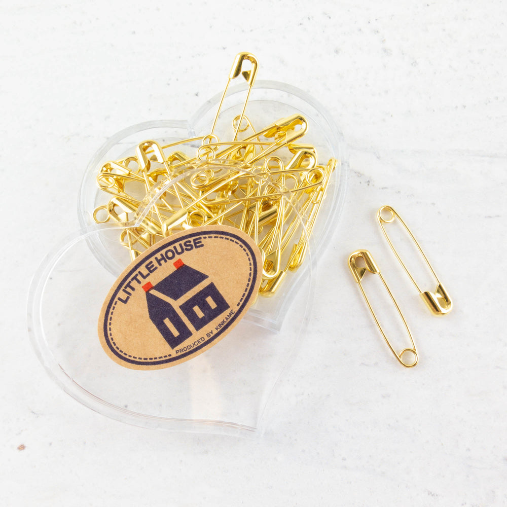 Little House - Gold Safety Pins