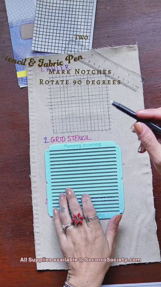 Sashiko Grid Stencil